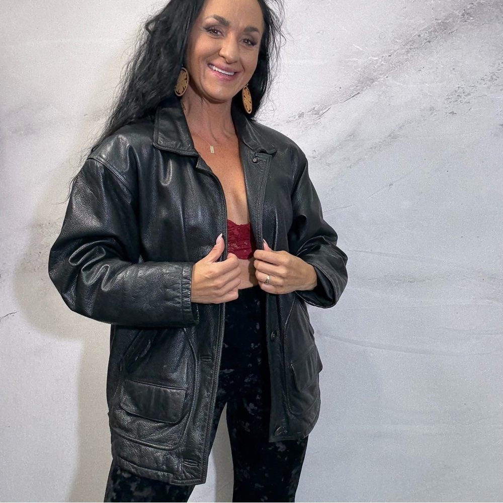 Men's Classic Black Leather Jacket